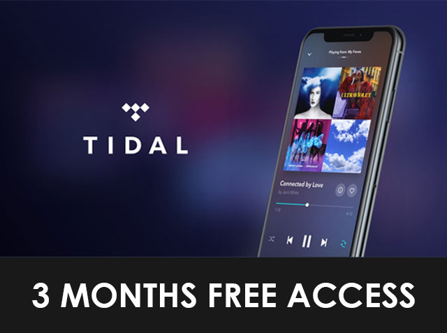 3 Months Free Access to Tidal